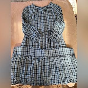 Isabel Maternity Size Large Blue Prairie Style Dress with Pockets. GUC